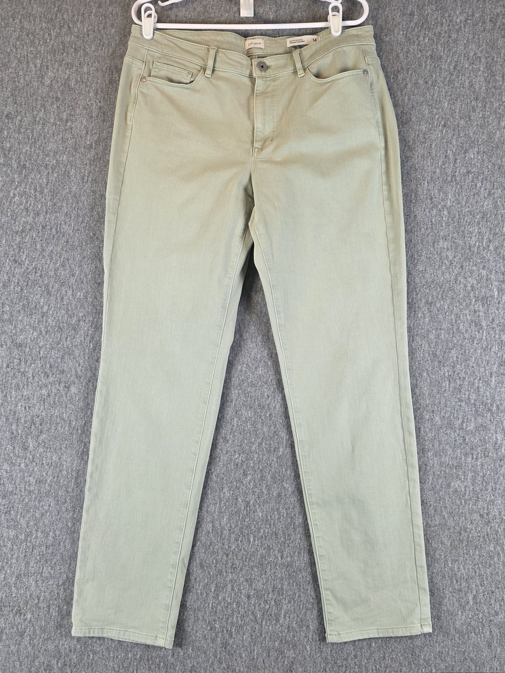 J. Jill Denim Light Sage Boyfriend Straight-Leg Ankle Jeans Wmn's 14